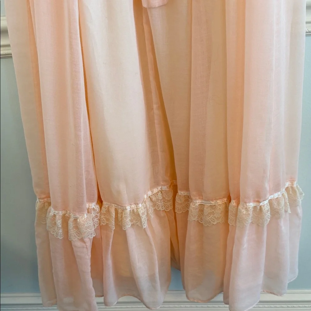 Gunne Sax Peach and Cream Lace Dress - Picture 8 of 10